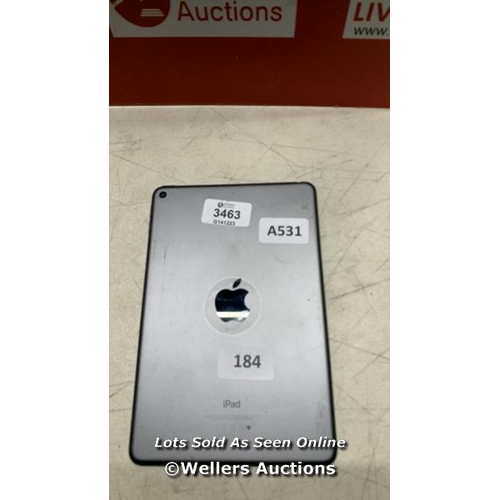 3463 - APPLE IPAD MINI 5 / A2133 / 64GB / SERIAL: DMPYFC8CLM93 / I-CLOUD (ACTIVATION) LOCKED/ RESTORED TO F... 