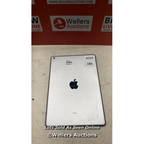 3464 - APPLE IPAD - 5TH GEN / A1822 / 128GB / SERIAL: F9FTV54SHLFD / I-CLOUD (ACTIVATION) LOCKED/ RESTORED ... 