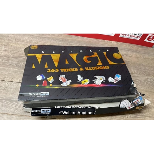 4039 - MARVINS MAGIC 365 TRICKS SET / NEW IN DAMAGED BOX