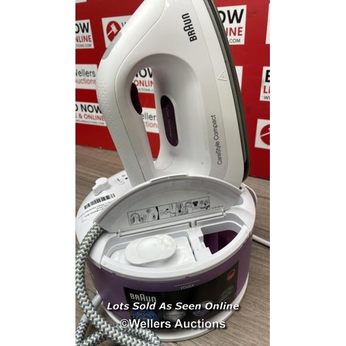 4057 - BRAUN CARESTYLE 2 STEAM GENERATOR IRON IS2044 WITH 2200W, 1.3L WATER TANK & 5 BAR PRESSURE / POWERS ... 