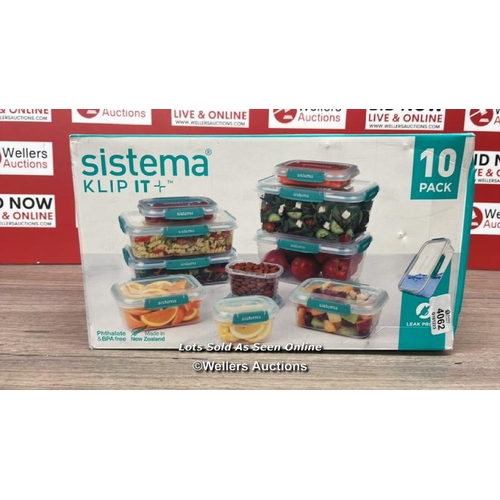 4062 - SISTEMA KLIP IT PLUS FOOD STORAGE SET / NEW IN SEALED BOX, BOX IS DAMAGED