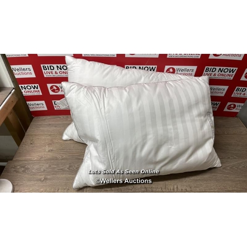 4090 - HOTEL GRAND DOWN ROLL PILLOWS / MINIMAL SIGNS OF USE