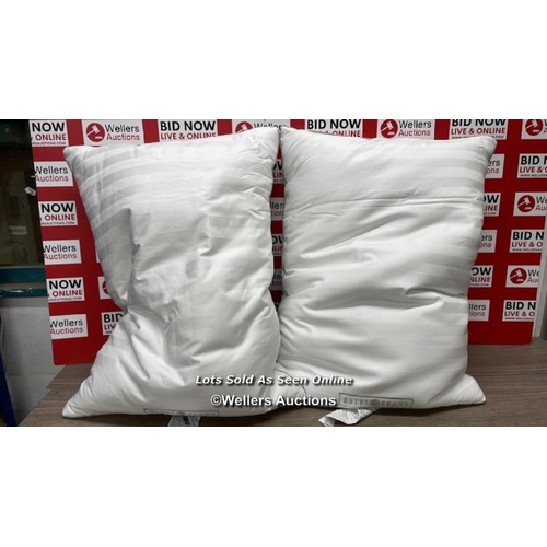 4091 - HOTEL GRAND DOWN ROLL PILLOWS / MINIMAL SIGNS OF USE