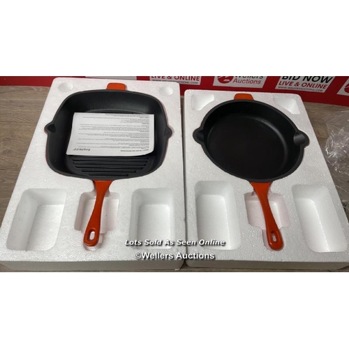 4109 - BERGHOFF NEO CAST IRON 2 PIECE SET / NEW IN OPEN BOX