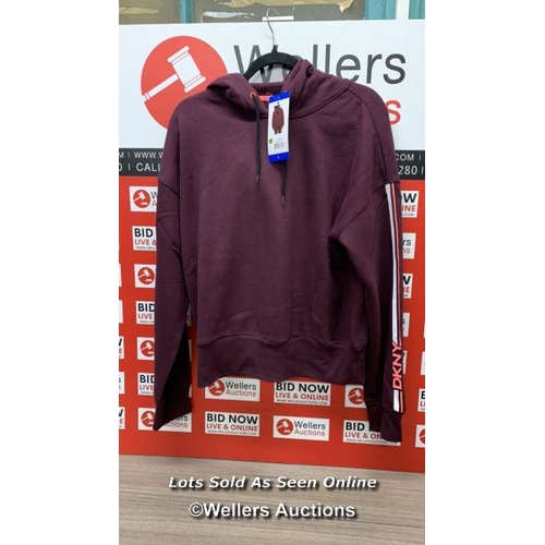 4278 - LADIES NEW BURGUNDY DKNY SPORTS HOODY SIZE L