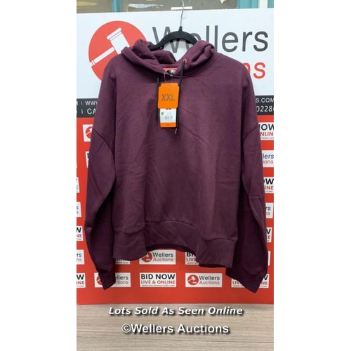 4282 - LADIES NEW BURGUNDY DKNY SPORTS HOODY SIZE XXL