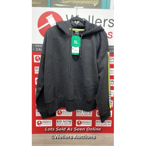 4296 - LADIES NEW BLACK DKNY SPORTS HOODY SIZE XL