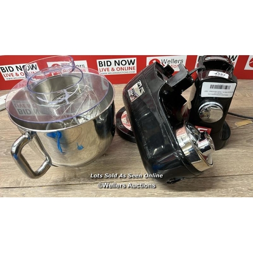 4357 - KENWOOD KMIX 5L 1000W STAND MIXER - KMX750AB WITH 6 SPEED & FOLD OPTIONS / AS FOUIND - SEE IMAGES