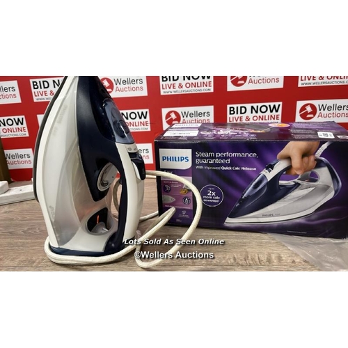 4363 - PHILIPS GC4541/26 AZUR STEAM IRON   / POWERS UP / SIGNS OF USE