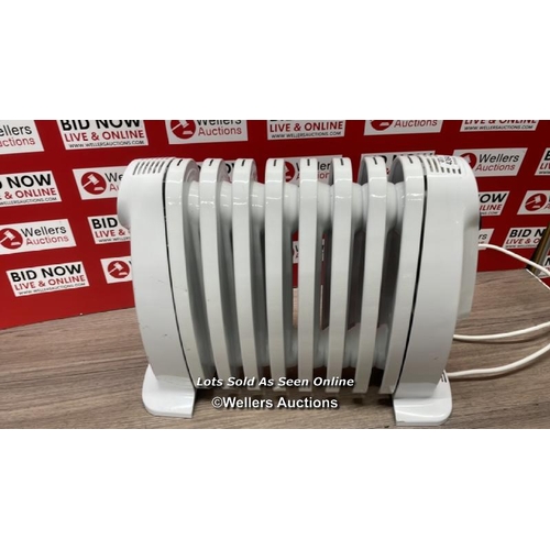 4364 - DELONGHI TRNS0808M 800W OIL FILLED SMALL RADIATOR / NO POWER / SIGNS OF USE