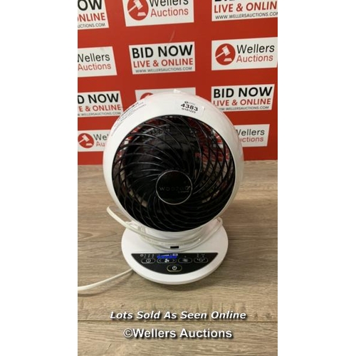 4383 - IRIS WOOZOO DESK FAN / POWERS UP, NOT FULLY TESTED, MINIMAL SIGNS OF USE