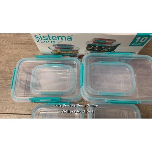 4385 - SISTEMA KLIP IT PLUS FOOD STORAGE SET / NEW OPENED BOX, MAY NEED CHARGING