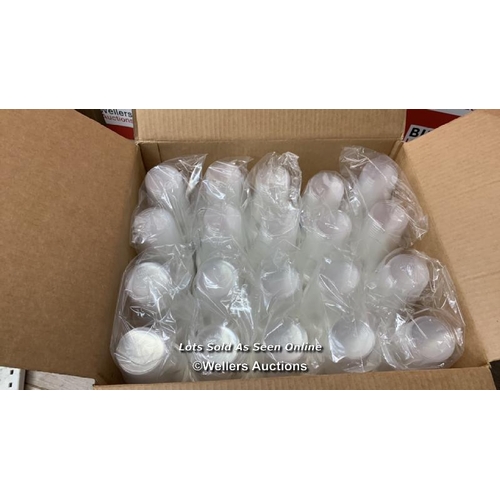 4399 - H-PACK HALF PINT TUMBLERS 25CL, 100 PACK / NEW, OPENED BOX