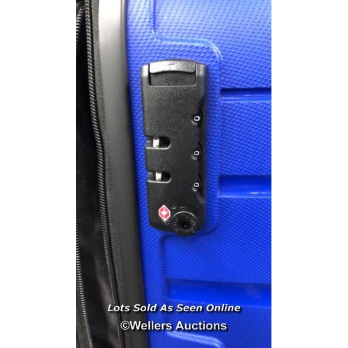 4427 - AMERICAN TOURISTER JETDRIVER LARGE 4 WHEEL SPINNER CASE / SIGNS OF USE, ZIP DAMAGED