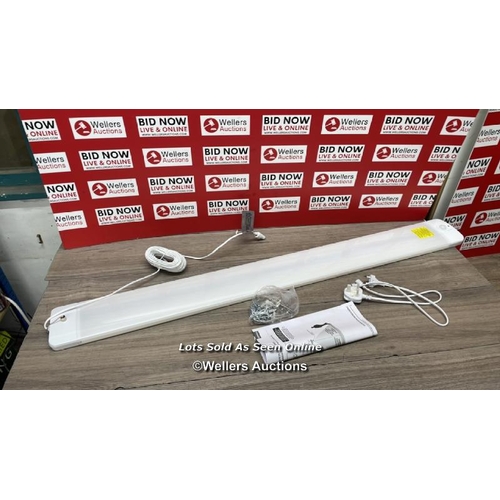 4435 - FEIT SLIM 4FT (1.2M) LED SHOP LIGHT WITH PIR MOTION DETECTION / DAMAGED POWER CABLE, UNTESTED