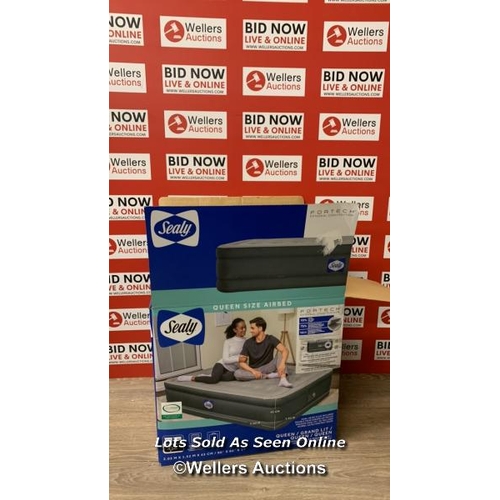 4447 - SEALY FORTECH AIRBED WITH BUILT IN PUMP / POWERS UP, NOT FULLY TESTED, SIGNS OF USE