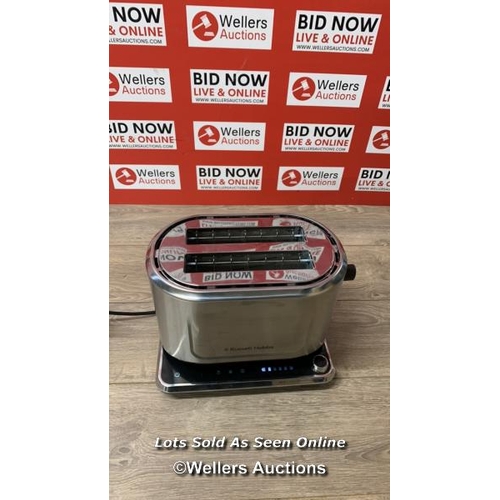 4448 - RUSSELL HOBBS ATTENTIV 2 SLOT TOASTER / POWERS UP, NOT FULLY TESTED, SIGNS OF USE