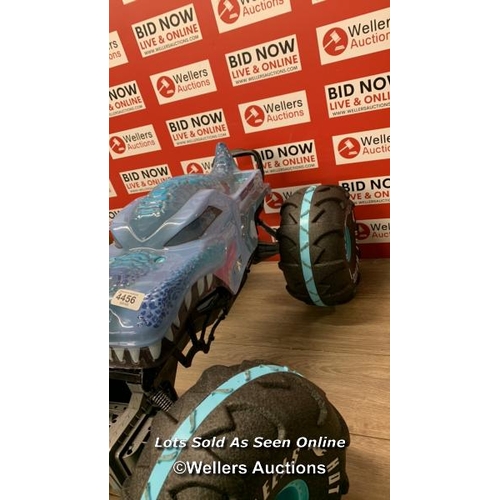 4456 - HOTWHEELS MONSTER TRUCKS 1:6 SCALE XL MEGA-WREX RC / GOOD WORKING ORDER AND LOTS OF FUN! MINIMAL SIG... 