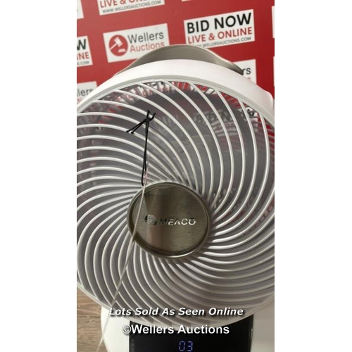 4479 - MEACO 1056 AIR CURCULATOR FAN / POWERS UP AND APPEARS FUNCTIONAL, APPEARS UNUSED, WITHOUT REMOTE