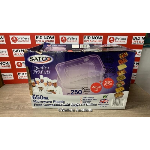 4480 - SATCO PLASTIC TAKE AWAY CONTAINERS / SEE IMAGES