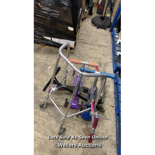 4485 - QTY OF PRE-OWNED SCOOTERS AND WALKING FRAME