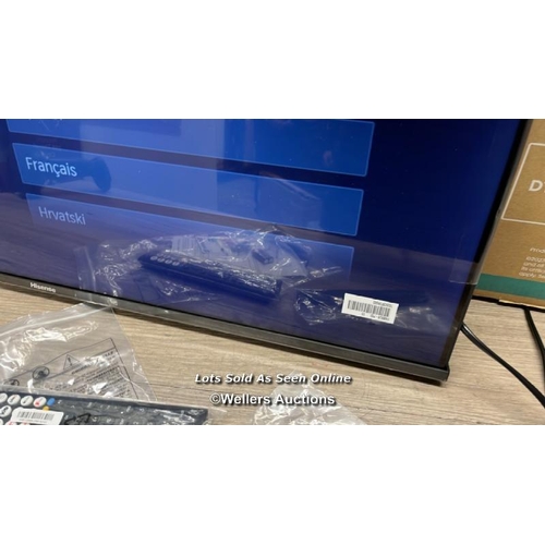 4509 - HISENSE 40A5KQTUK 40 INCH QLED FULL HD SMART TV / NEW / OPEN BOX /  WITH REMOTE / ONLY ONE STAND /  ... 