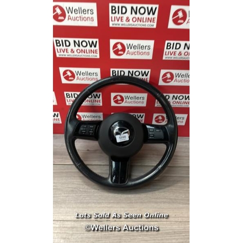 5098 - 2008 MAZDA CX-7 2.3T 5DR MK1 L3T LEATHER STEERING WHEEL BLACK MULTIFUNCTION