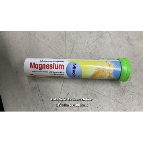 5113 - 10 TUBES MIVOLIS MAGNESIUM EFFERVESCENT TABLETS * LEMON FLAVOUR * 200 TABLETS