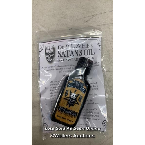 5134 - DR. B.L ZEBUB'S GUITAR CARE KIT - STRING CLEANER, LEMON OIL & POLISH BY HELLFIRE