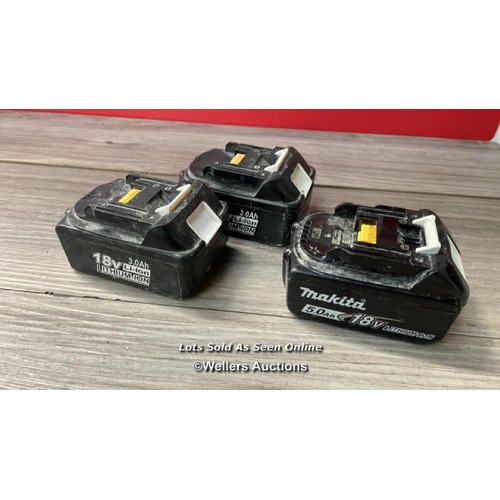 5177 - 3 * MAKITA 18V BATTERIES