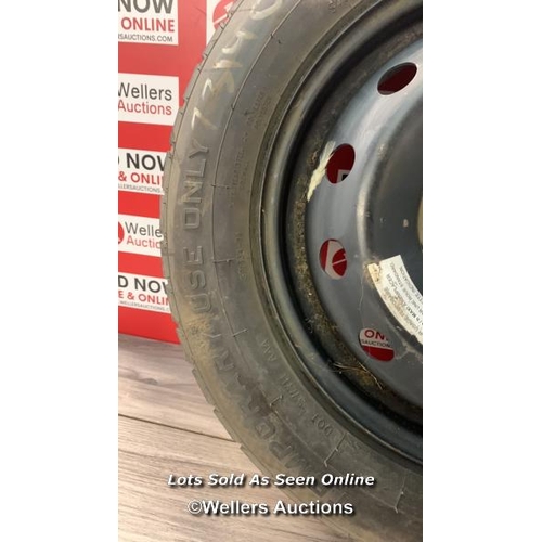 5193 - FIAT 500 2013 MK1 14 INCH SPACE SAVER STEEL WHEEL AND TYRE 135/80R14