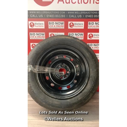 5193 - FIAT 500 2013 MK1 14 INCH SPACE SAVER STEEL WHEEL AND TYRE 135/80R14