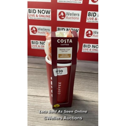 5199 - COSTA COFFEE TRAVEL CUP GIFT SET WITH GINGER BISCUITS