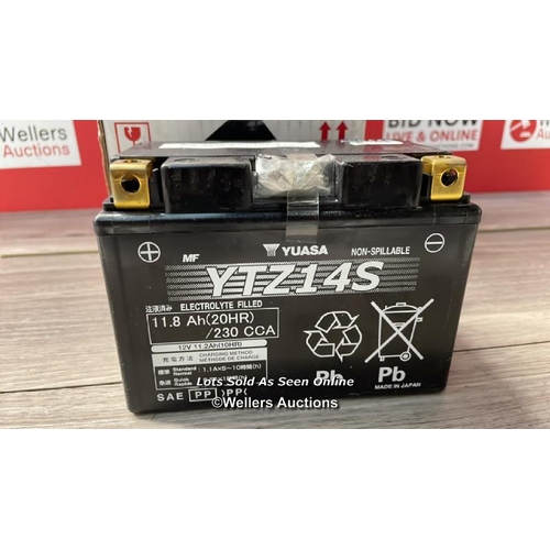 5221 - GENUINE HONDA YUASA YTZ14S BATTERY HIGH POWER PERFORMANCE AGM