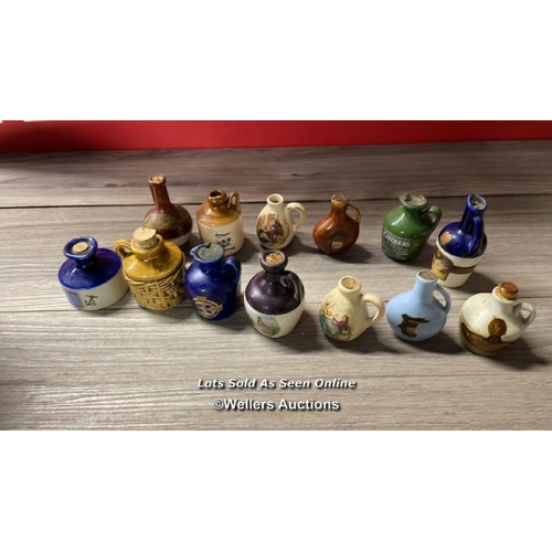 5252 - COLLECTION OF NOVELTY MINIATURE FLAGON EMPTY BOTTLES