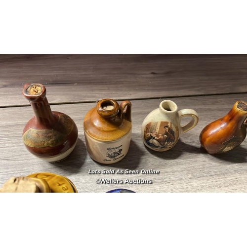 5252 - COLLECTION OF NOVELTY MINIATURE FLAGON EMPTY BOTTLES