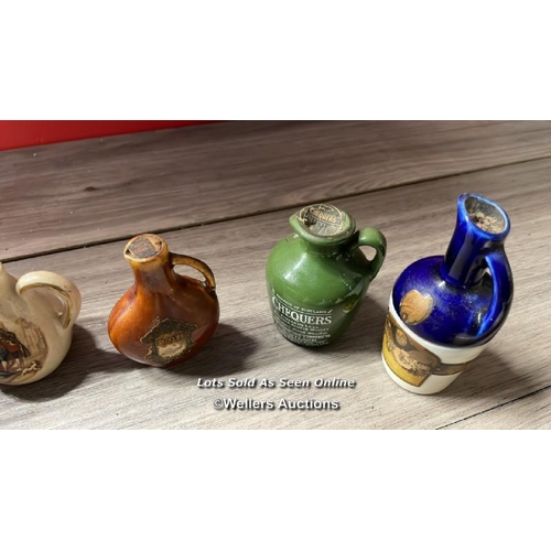 5252 - COLLECTION OF NOVELTY MINIATURE FLAGON EMPTY BOTTLES