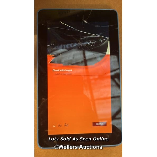 5474 - AMAZON FIRE HD 7 - 5TH GEN (2015) / SV98LN / SCREEN AND DISPLAY DAMAGED / RESTORED TO FACTORY DEFUAL... 