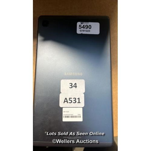 5490 - SAMSUNG GALAXY TAB A7 LITE 8.7'' (2021) / 32GB / WI-FI / SM-T220 / SN: R9PTA0YYN2F / GOOGLE ACCOUNT ... 