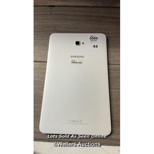 5500 - SAMSUNG GALAXY TAB A 10.1'' (2016) / 16GB / WI-FI / SM-T580 / SN: R52H90NEX0W / GOOGLE ACCOUNT LOCKE... 