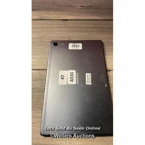 5503 - SAMSUNG GALAXY TAB A7 10.4'' / WI-FI / 4G / 32GB / SM-T505 / SN: R9WNB1M9B0J / GOOGLE ACCOUNT LOCKED... 