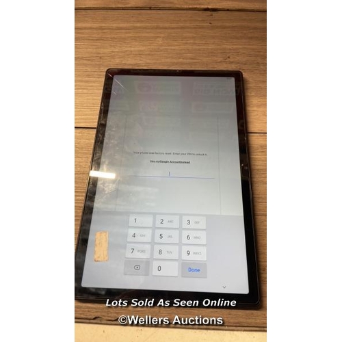 5506 - SAMSUNG GALAXY TAB A8 / SN: R9YT403FCCE / GOOGLE ACCOUNT LOCKED / RESTORED TO FACTORY DEFAULTS