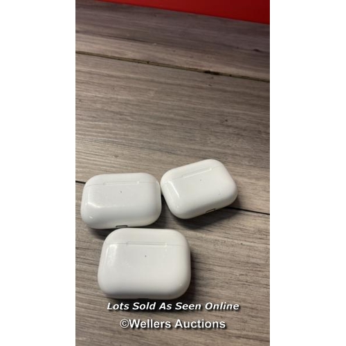 5509 - X3 APPLE AIRPODS CHARGER CASES: A2190 ( ONLY CHARGER CASES )  - BLUETOOTH CONNECTION NOT TESTED / AN... 