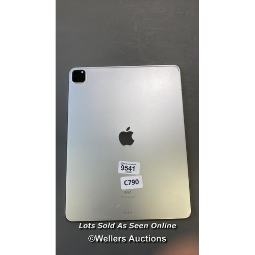 9541 - APPLE IPAD PRO 12.9'' 4TH (2020) / A2229 / 256GB / SERIAL: DMPF60WVNR72 / I-CLOUD (ACTIVATION) LOCKE... 