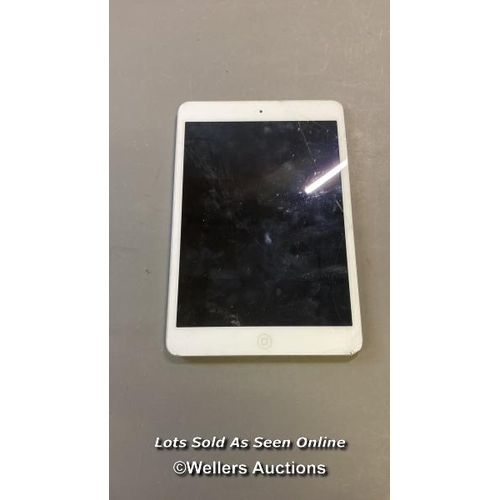 9543 - APPLE IPAD MINI MODEL A1432 / 16GB / SERIAL: DMQNJ467F196 - SCREEN DAMAGED / I-CLOUD (ACTIVATION) UN... 