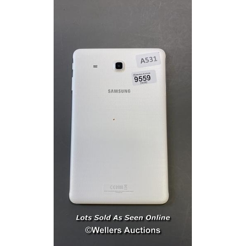 9559 - SAMSUNG GALAXY TAB E 9.6'' / WI-FI / SM-T560 / SN: R52J60123AF / GOOGLE ACCOUNT UNLOCKED / RESTORED ... 