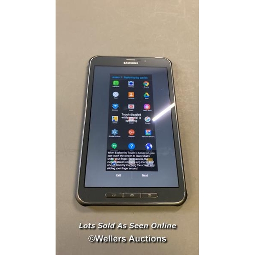 9560 - SAMSUNG GALAXY TAB ACTIVE / 16GB / WI-FI / 4G / SM-T365 / SN: R52HB1FH7FL / GOOGLE ACCOUNT UNLOCKED ... 