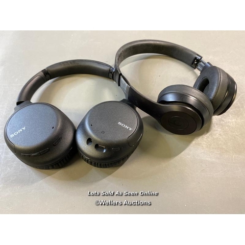 9693 - X2 HEADPHONES INCL. APPLE BEATS A1796 AND SONY WH-C710N