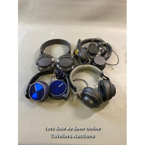 9705 - X4 HEADPHONES INCL. SONY, PHILIPS AND JABRA