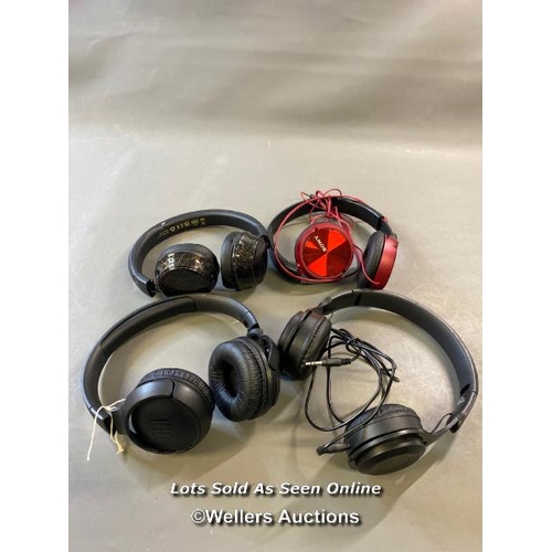 9707 - X4 HEADPHONES INCL. SONY, JBL AND MIXX